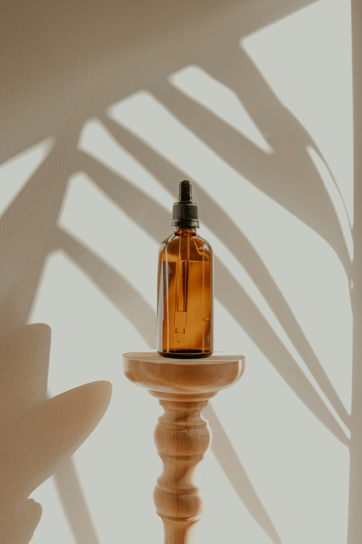 Minimal beauty products in soft natural light